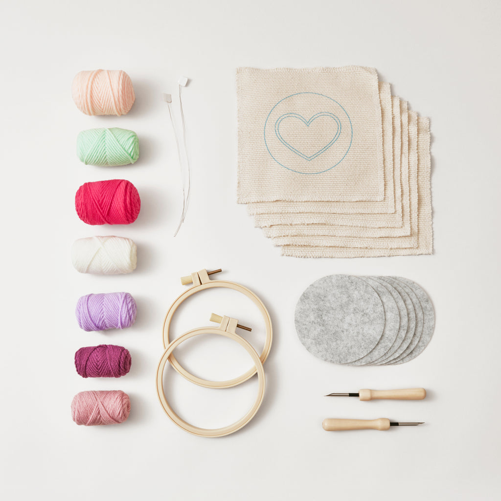 Heart to Heart Punch Needle Kit--Back in stock!