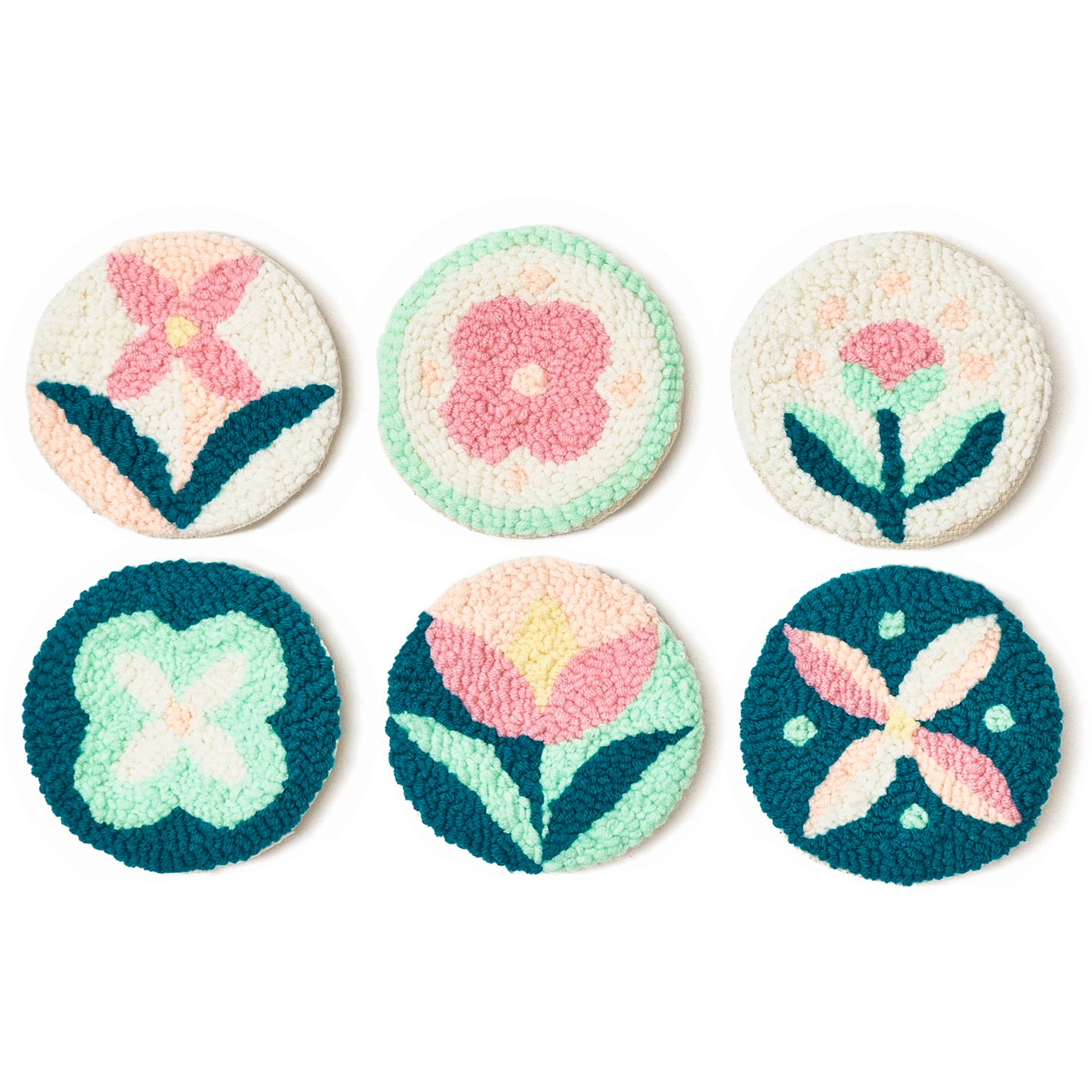 Flower Fun Punch Needle Coaster Kit