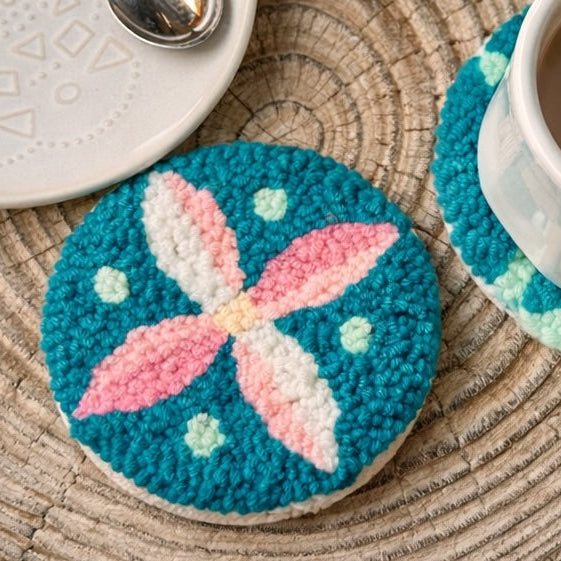 Flower Fun Punch Needle Coaster Kit