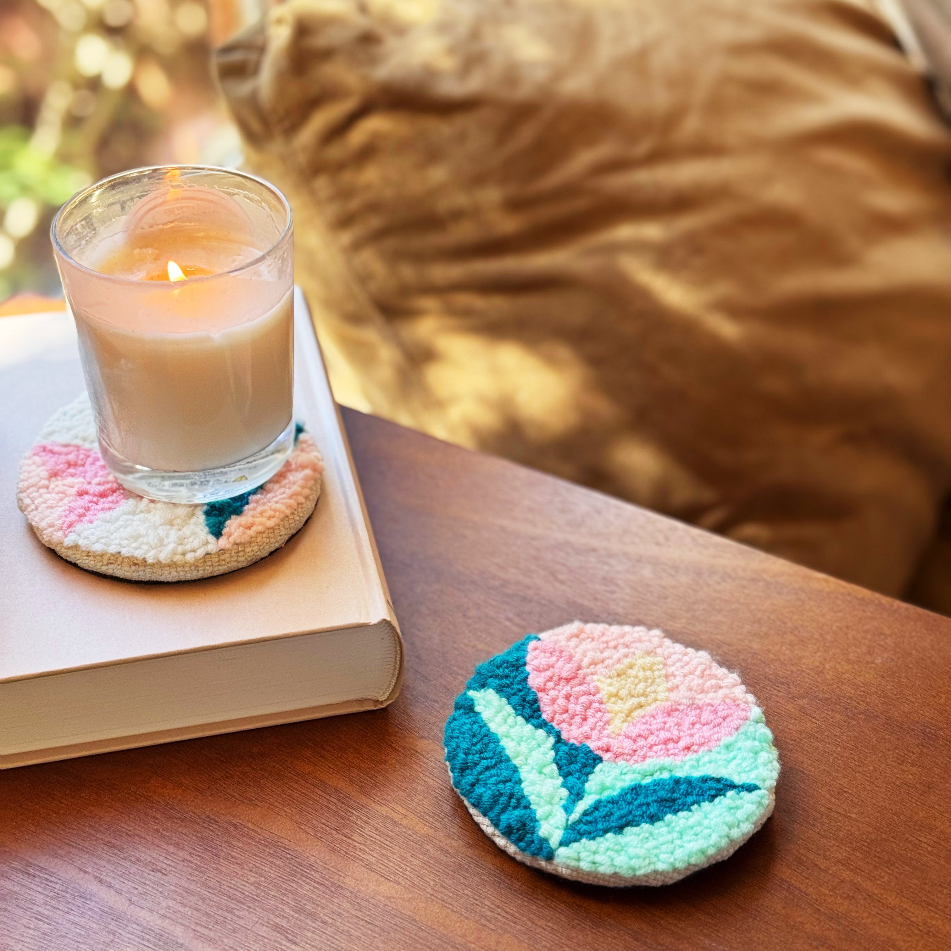 Flower Fun Punch Needle Coaster Kit