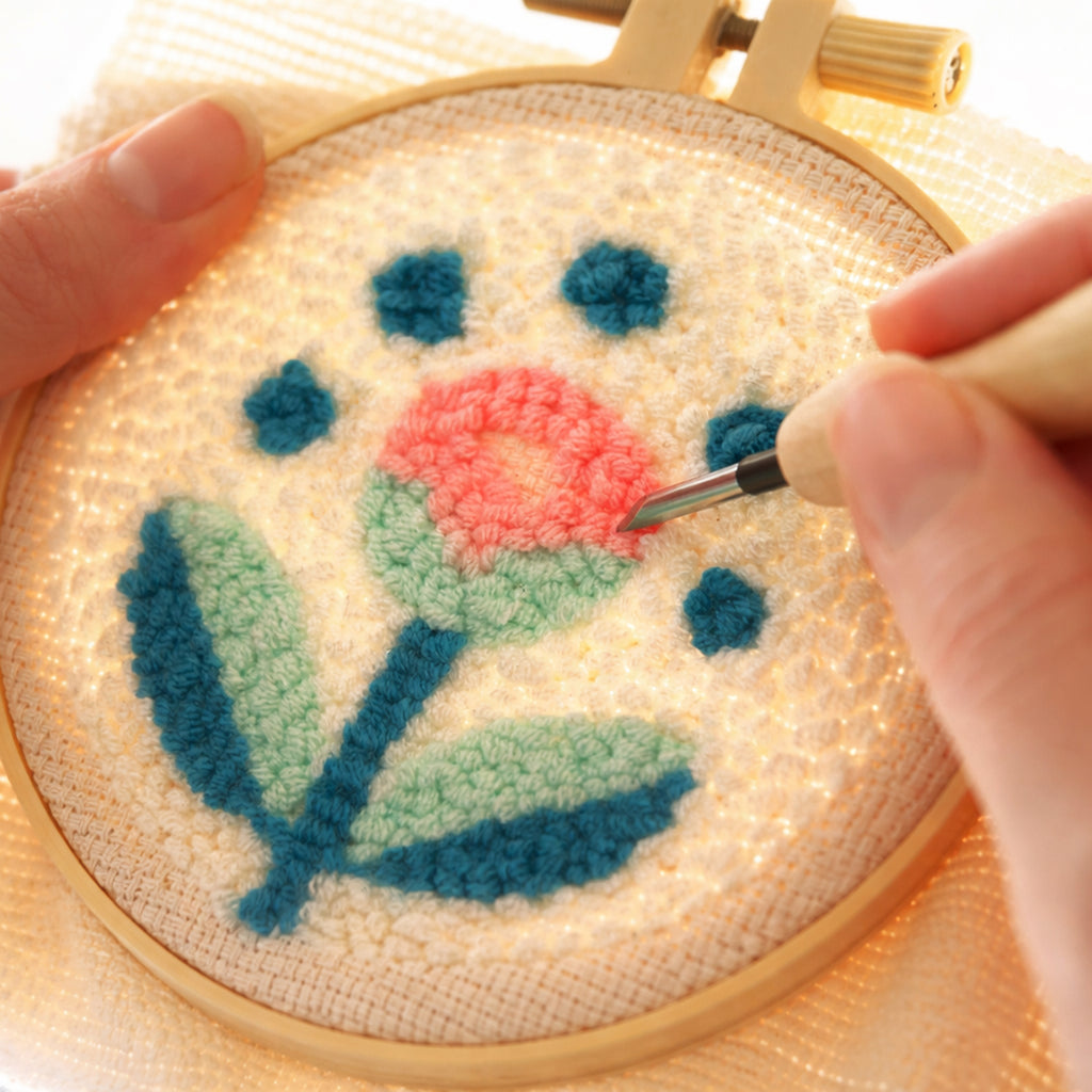 Flower Fun Punch Needle Coaster Kit